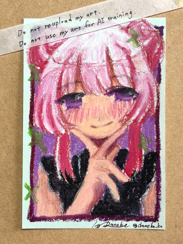 【ハガキサイズ】クレヨンドローイング原画⑤
