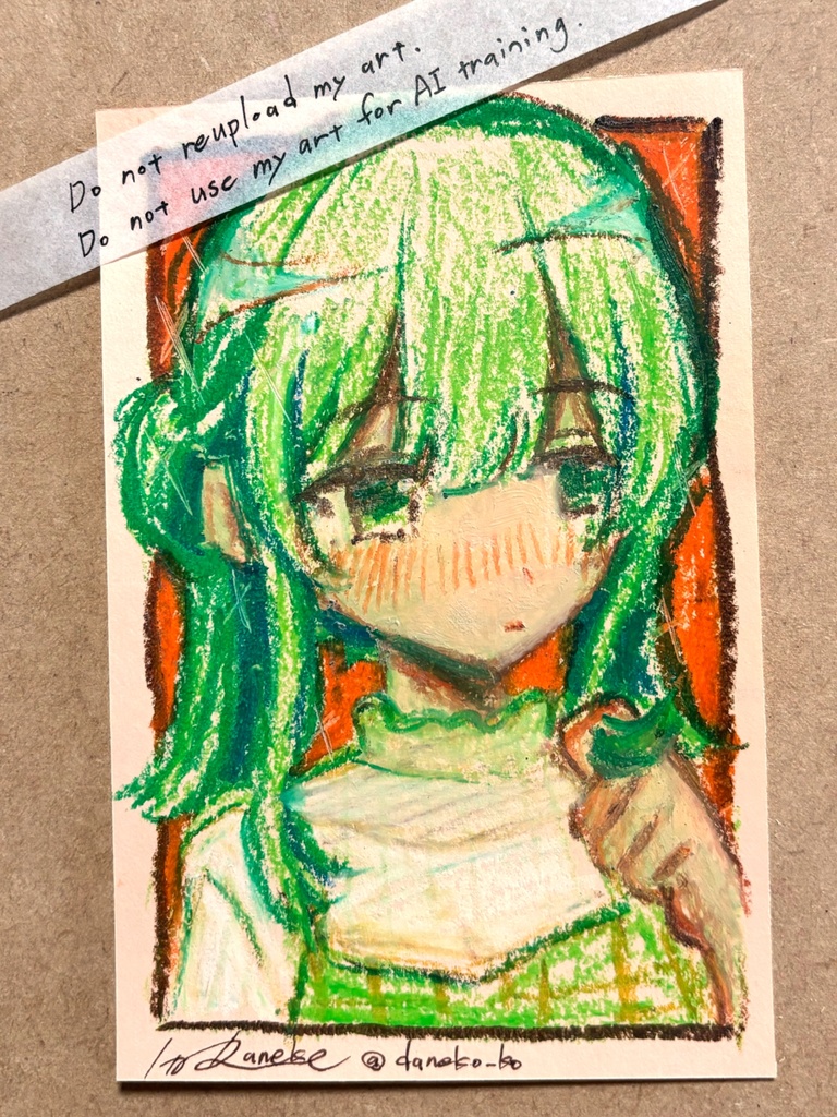 【ハガキサイズ】クレヨンドローイング原画⑦