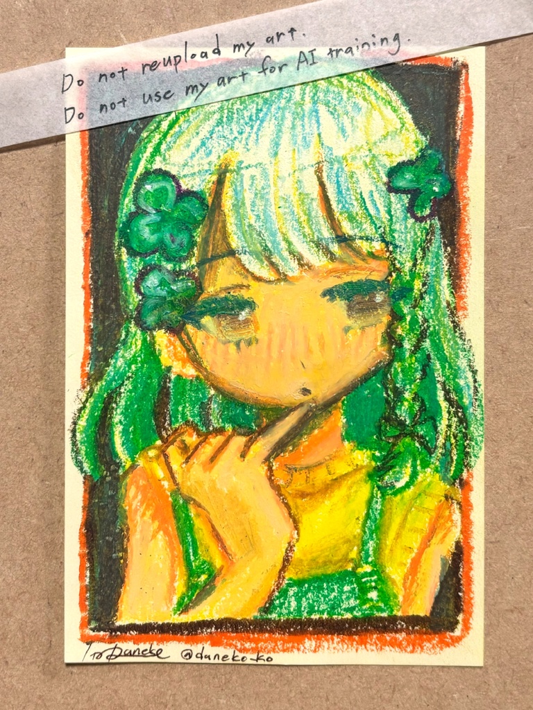 【ハガキサイズ】クレヨンドローイング原画⑨