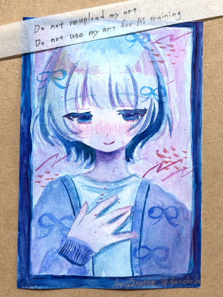 【ハガキサイズ】透明水彩ドローイング原画①