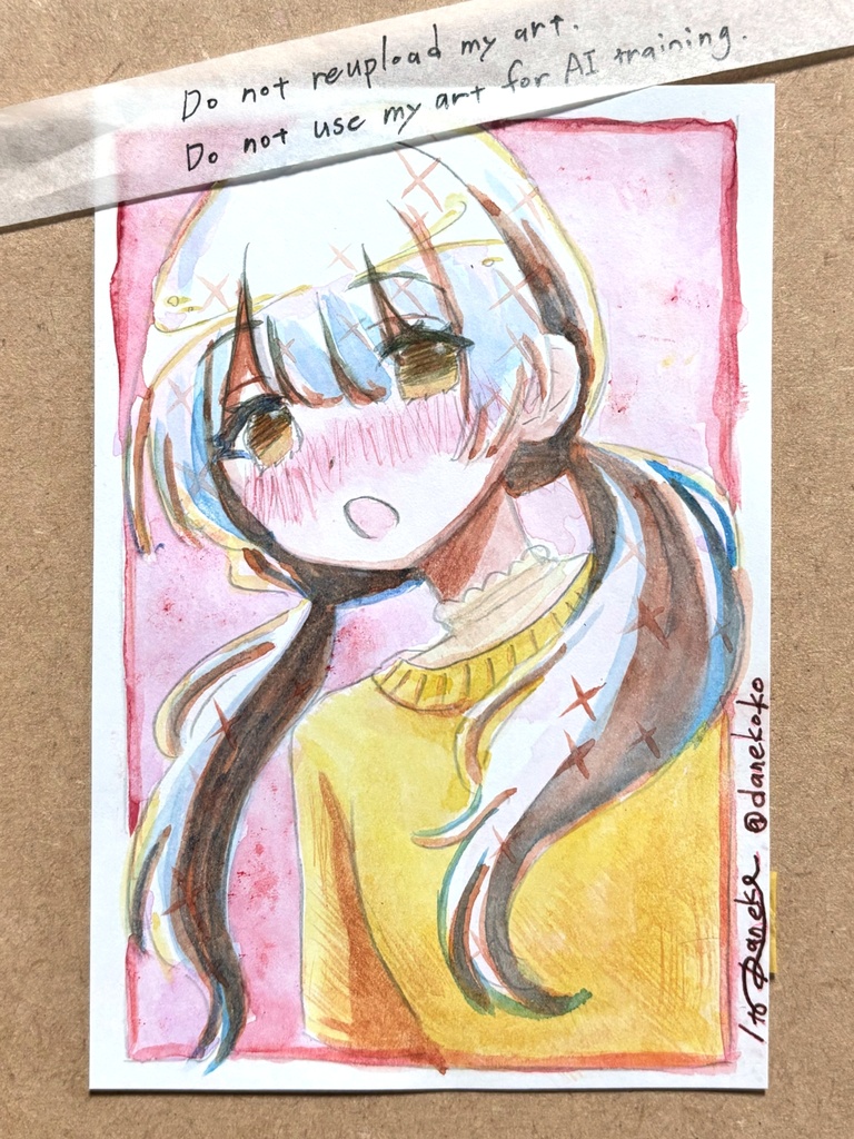 【ハガキサイズ】透明水彩ドローイング原画②
