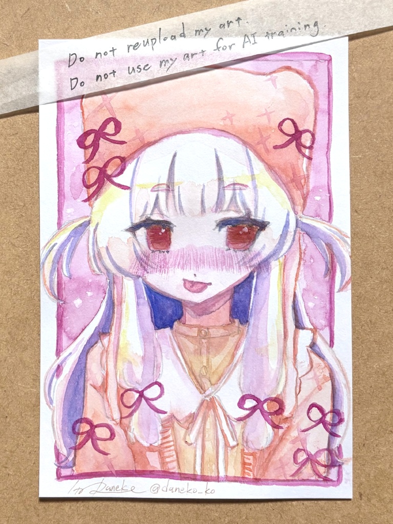 【ハガキサイズ】透明水彩ドローイング原画⑦