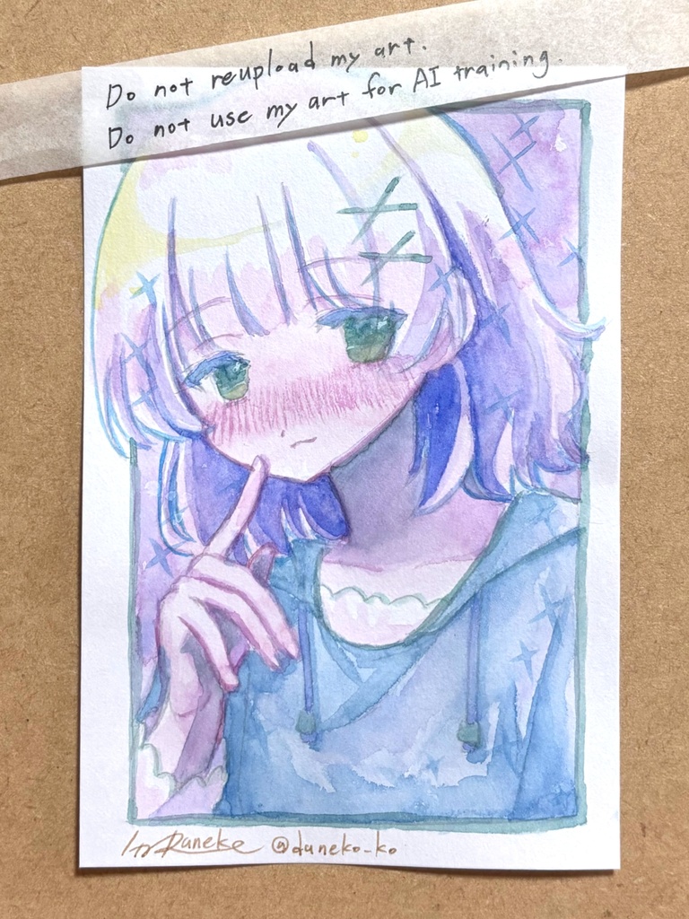 【ハガキサイズ】透明水彩ドローイング原画⑨