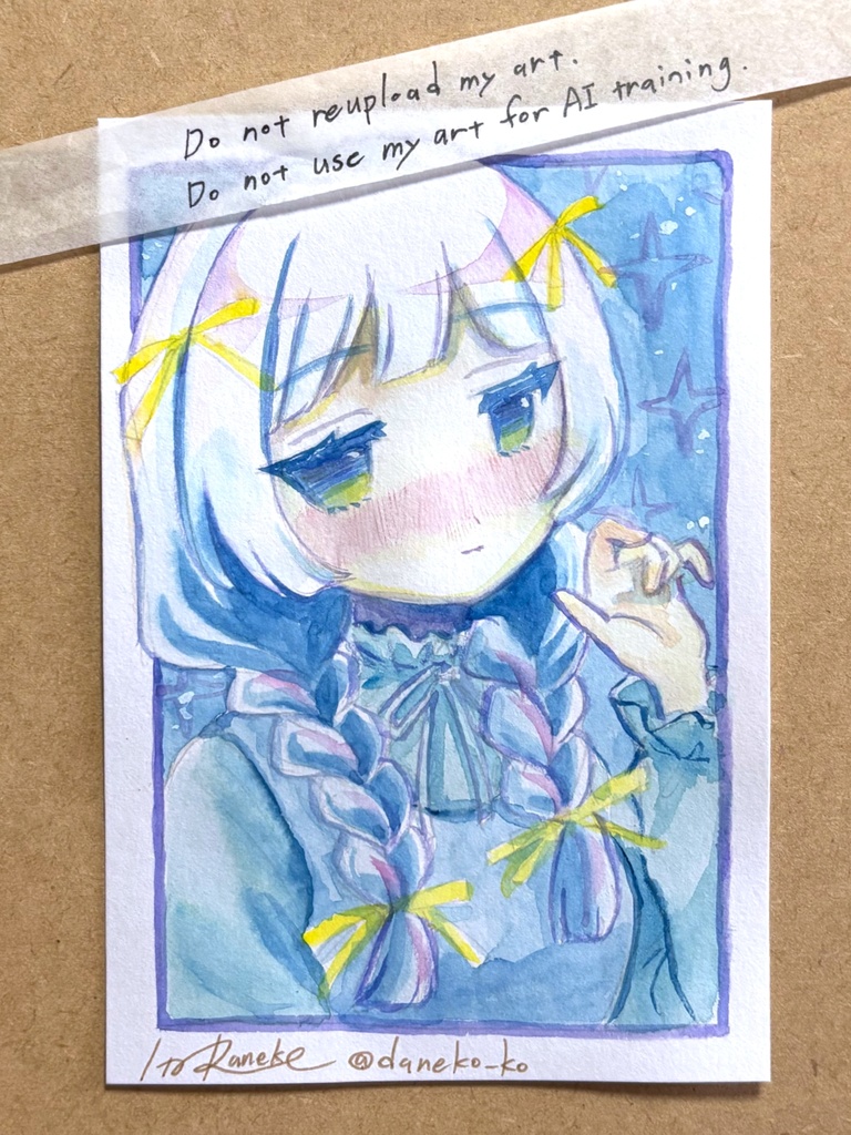 【ハガキサイズ】透明水彩ドローイング原画⑭