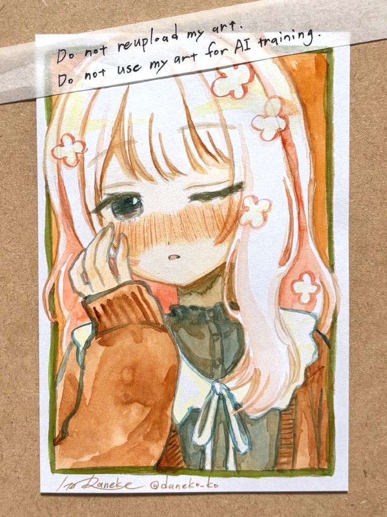 【ハガキサイズ】透明水彩ドローイング原画⑯