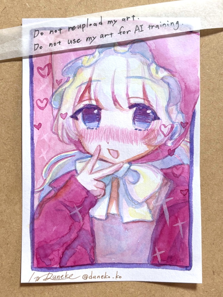 【ハガキサイズ】透明水彩ドローイング原画⑰