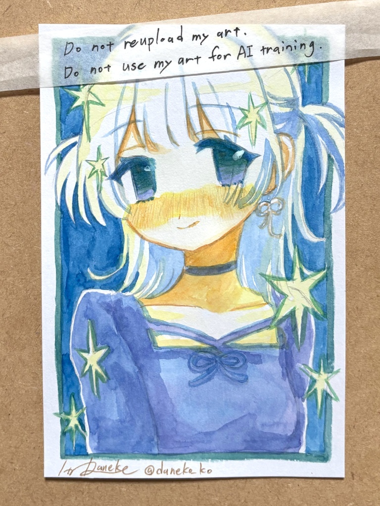 【ハガキサイズ】透明水彩ドローイング原画⑱
