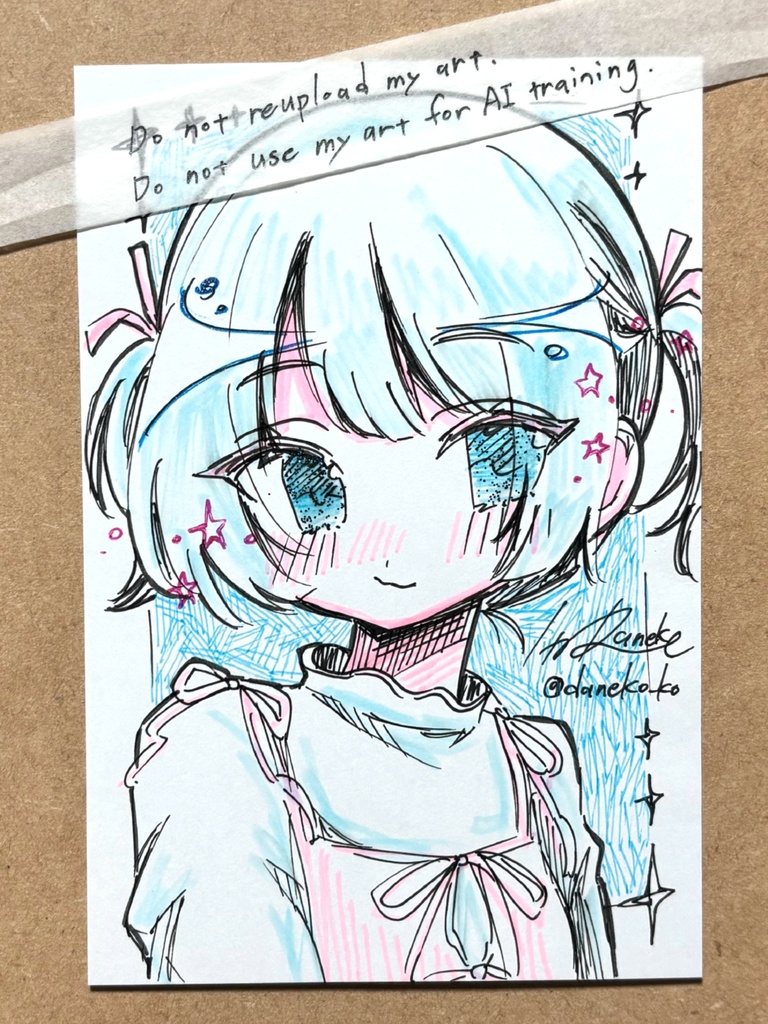 【ハガキサイズ】ドローイング原画 ペン①