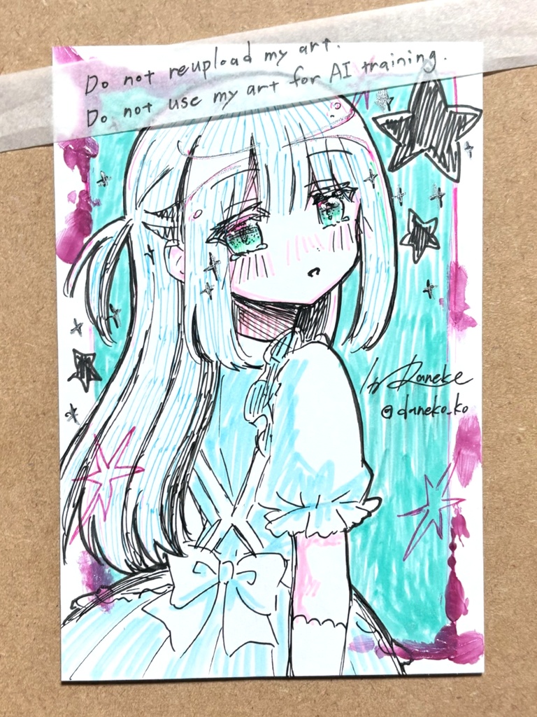 【ハガキサイズ】ドローイング原画 ペン③