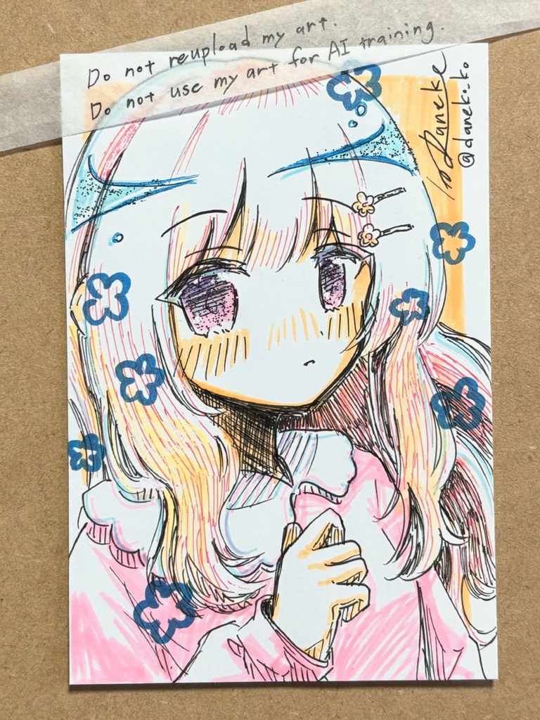 【ハガキサイズ】ドローイング原画 ペン④