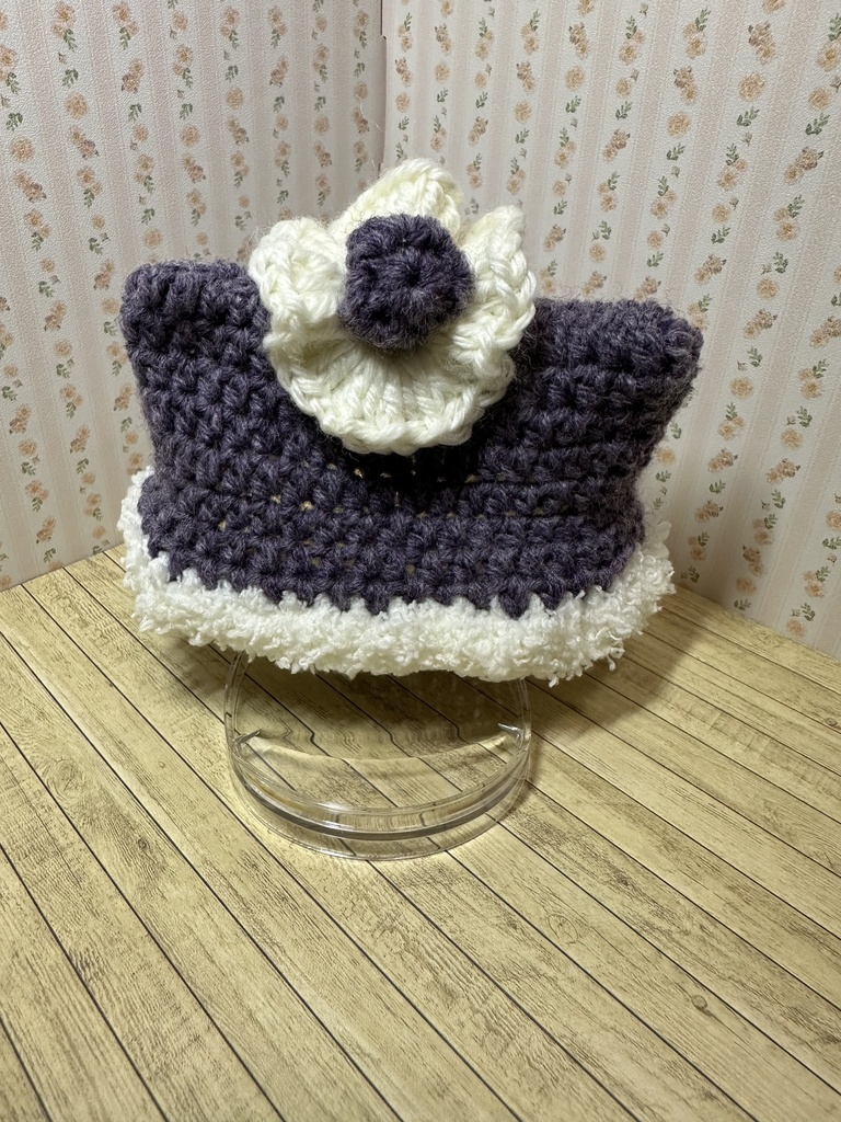 10〜12cm ぬい用 ぶるべりーそーだ ねこみみニット帽