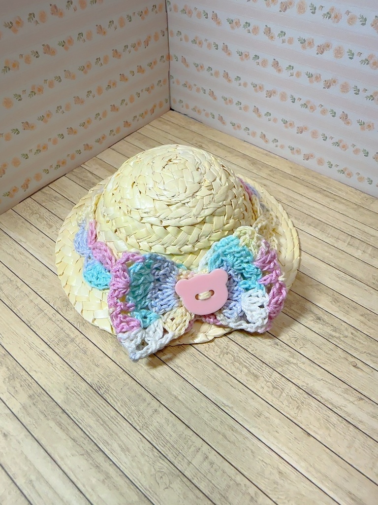 ぬいぐるみ用麦わら帽子