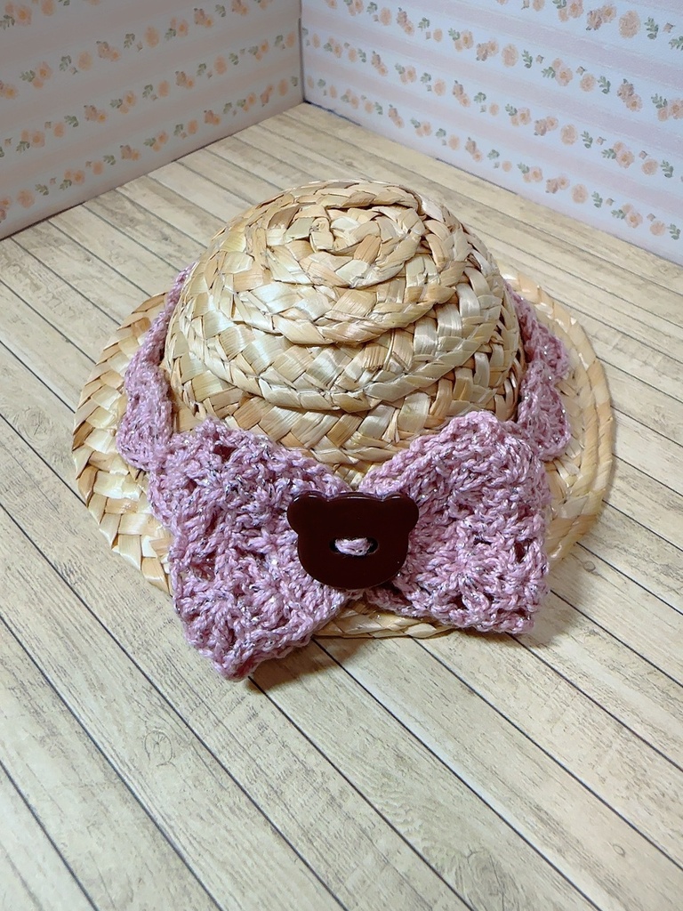ぬいぐるみ用麦わら帽子