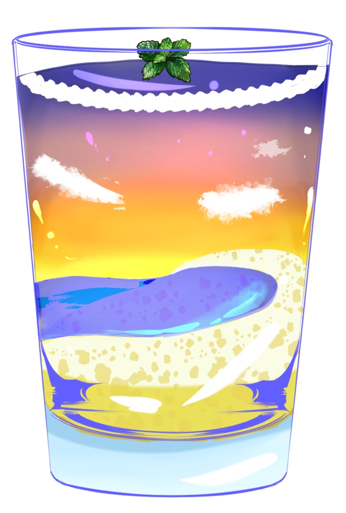 琥珀陽のグラスタルトアクリルキーホルダー