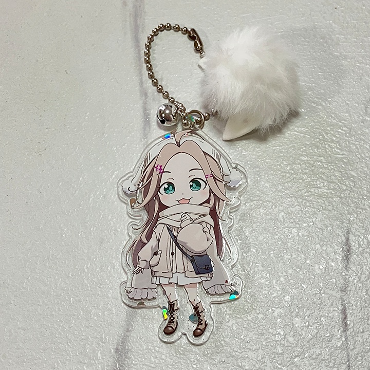 にゃんこファーキーホルダー