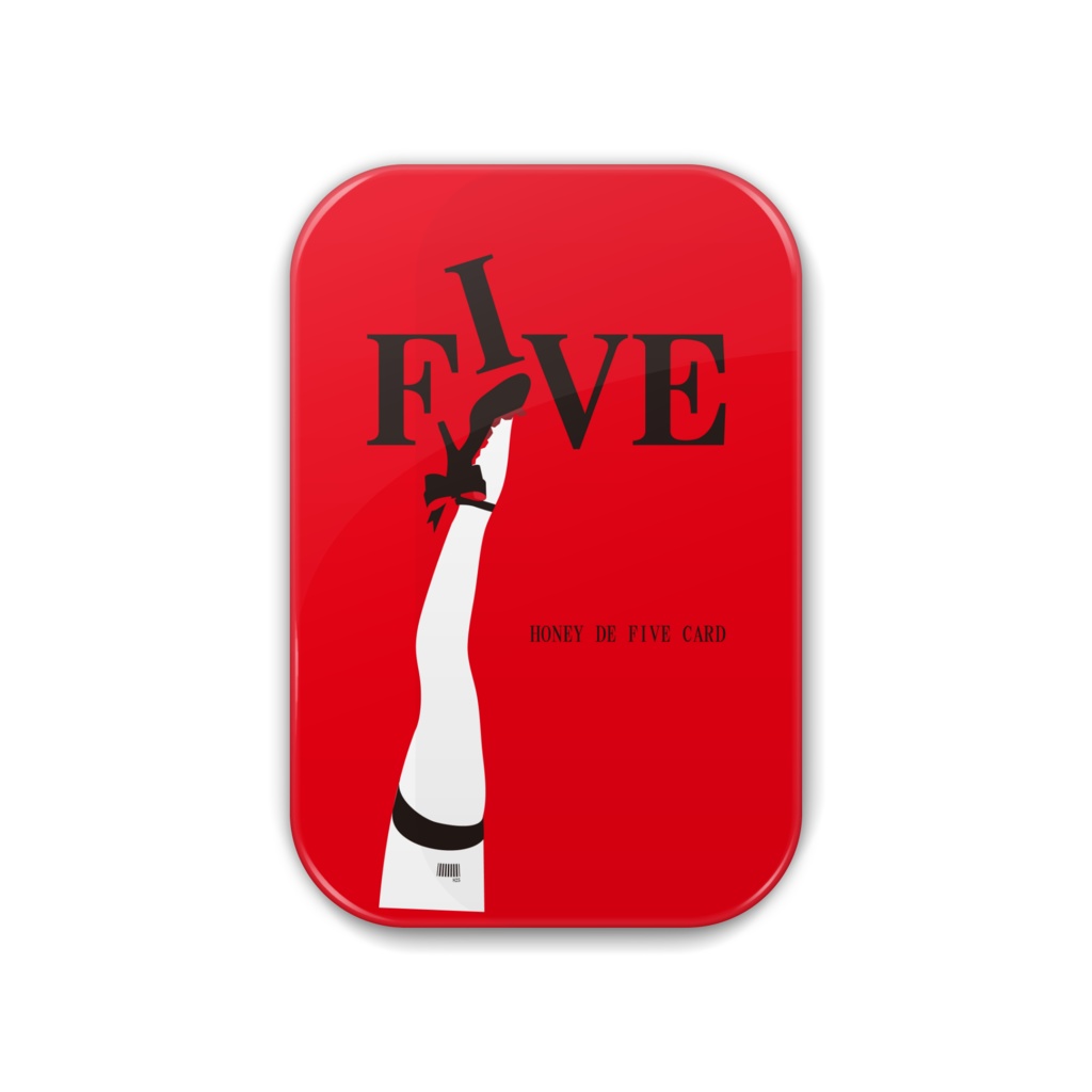 女怪盗ハニーキックロゴ缶バッジ 四角