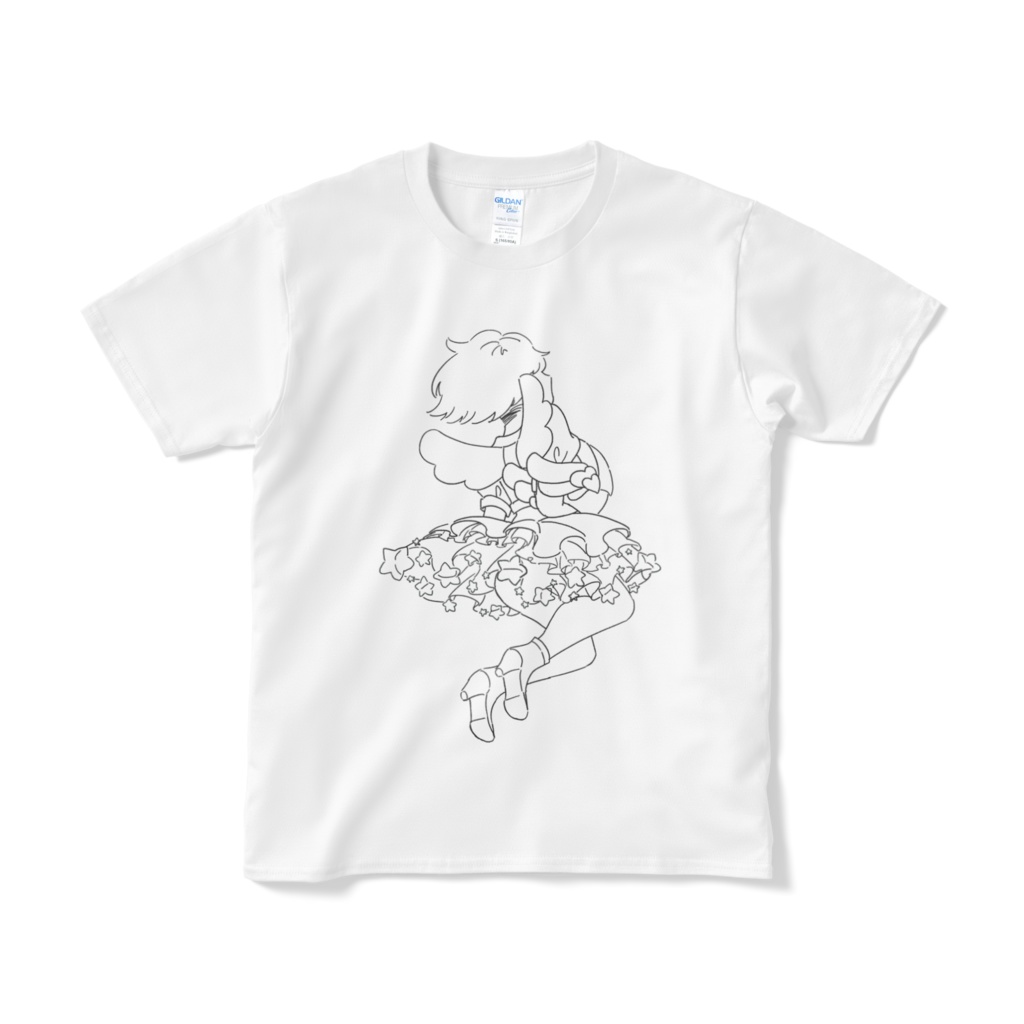 北方摂子 イラストTシャツ 白