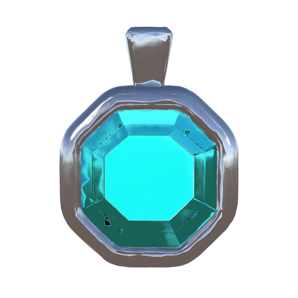 【VRChat想定】クリスタルネックレス / Crystal Necklace