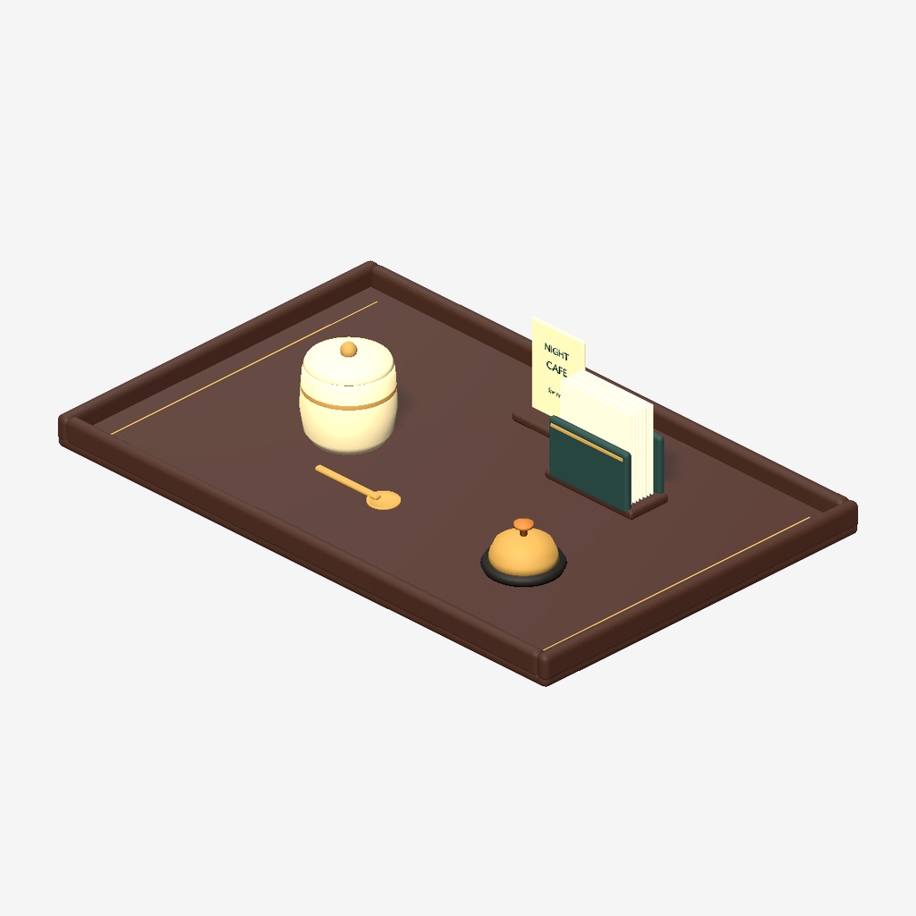 【VRChat想定】喫茶店の卓上セット / Cafe Tabletop Set