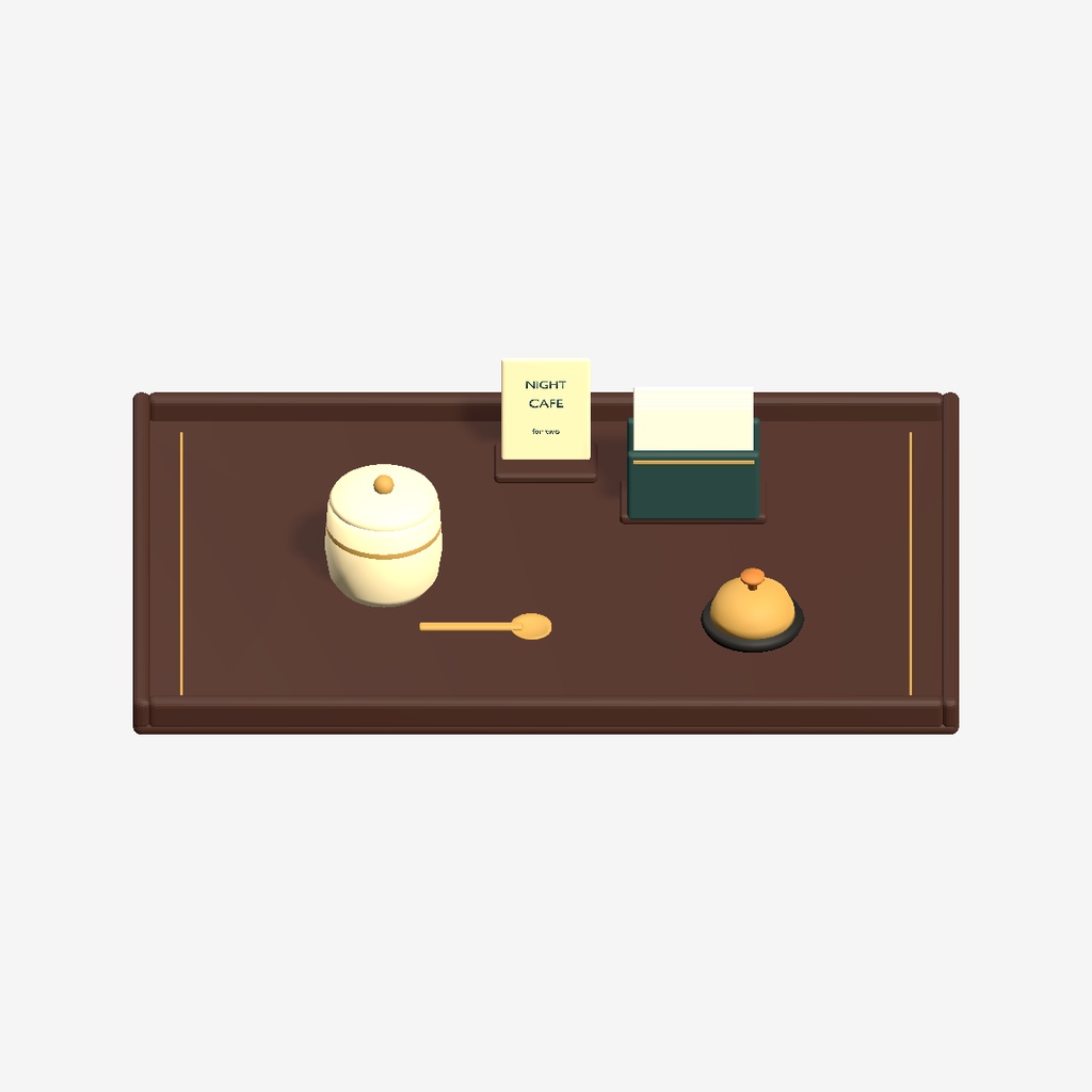 【VRChat想定】喫茶店の卓上セット / Cafe Tabletop Set