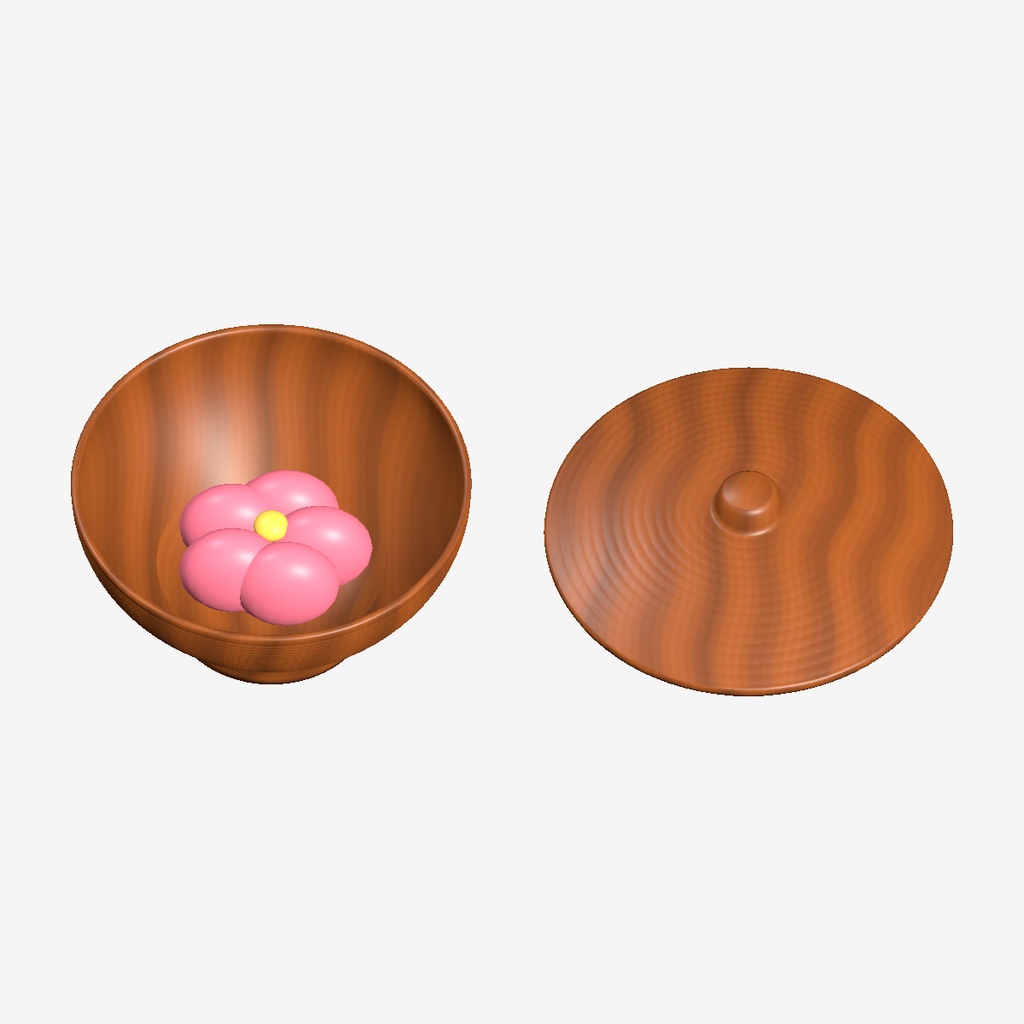 【VRChat想定】千筋のひとくちおやつ椀 / Sensuji Snack Bowl