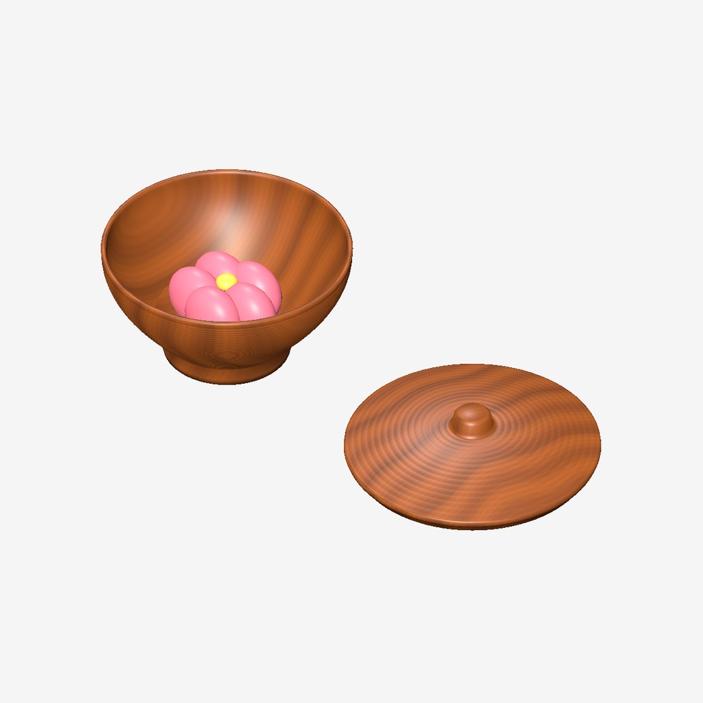 【VRChat想定】千筋のひとくちおやつ椀 / Sensuji Snack Bowl