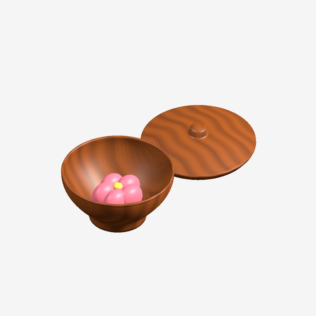 【VRChat想定】千筋のひとくちおやつ椀 / Sensuji Snack Bowl