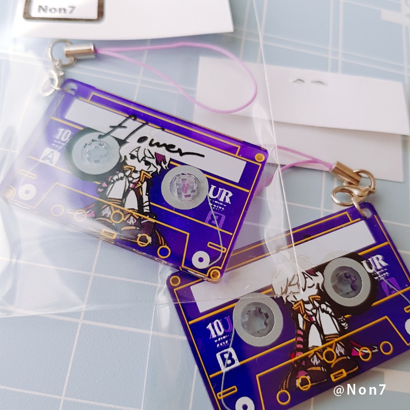 カセット風クリアストラップ(合成音声)