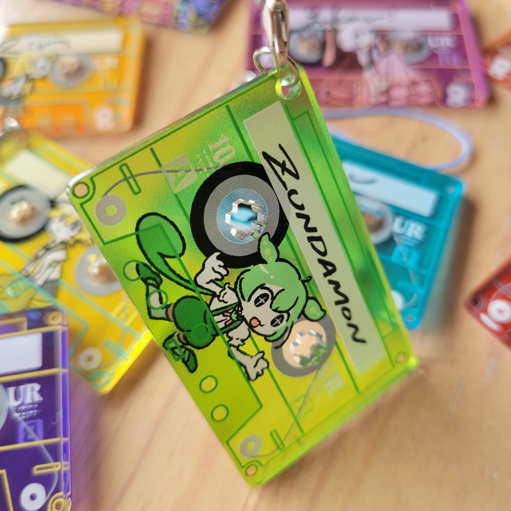 カセット風クリアストラップ(合成音声)