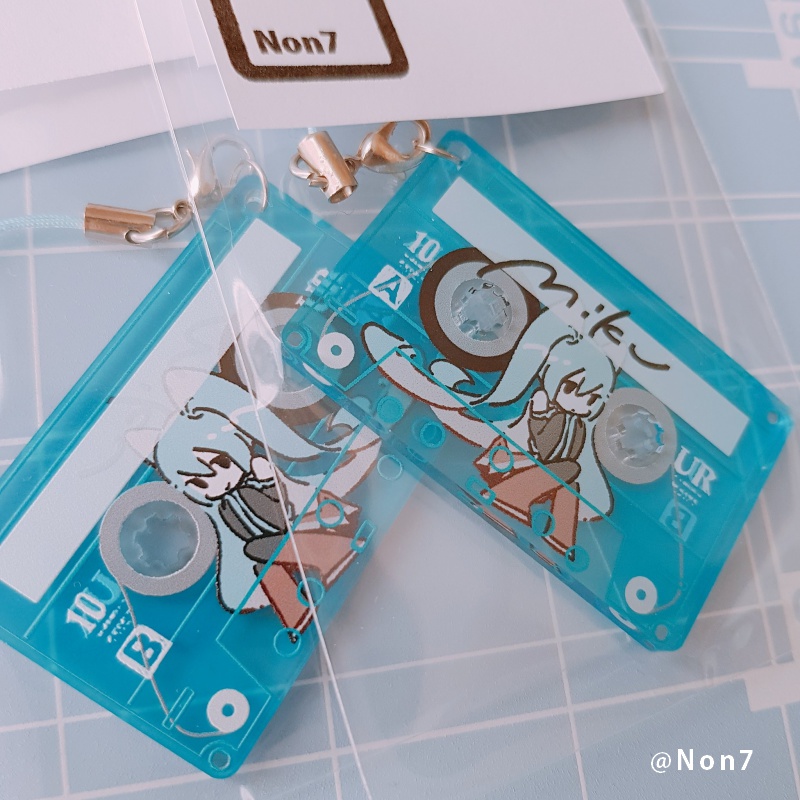 カセット風クリアストラップ(合成音声)