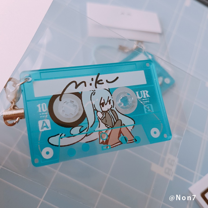 カセット風クリアストラップ(合成音声)