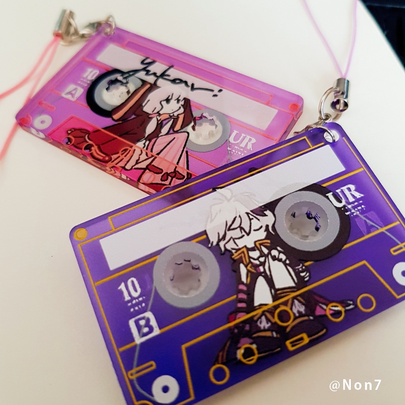 カセット風クリアストラップ(合成音声)