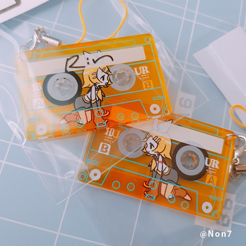 カセット風クリアストラップ(合成音声)