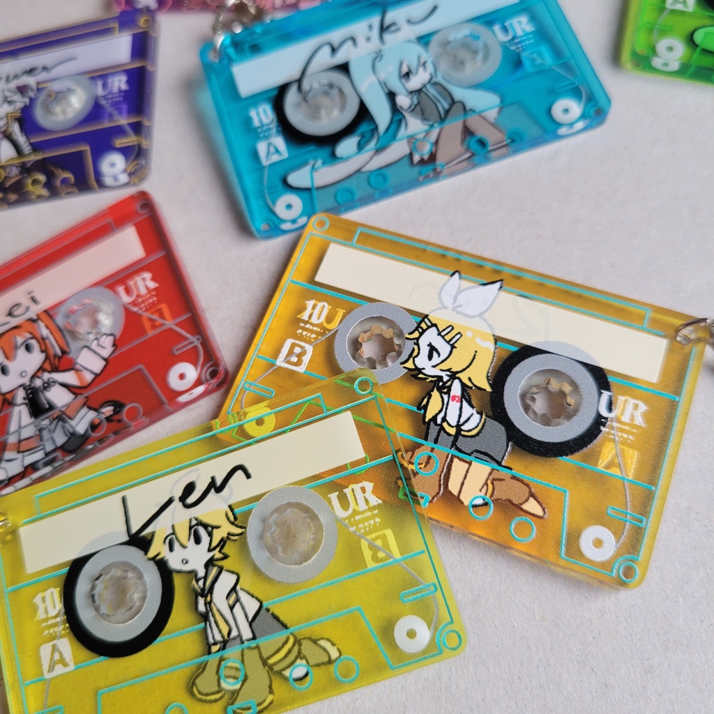 カセット風クリアストラップ(合成音声)