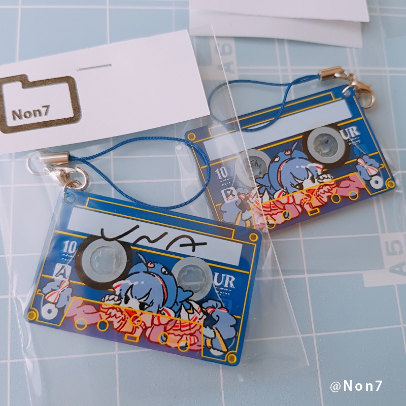 カセット風クリアストラップ(合成音声)