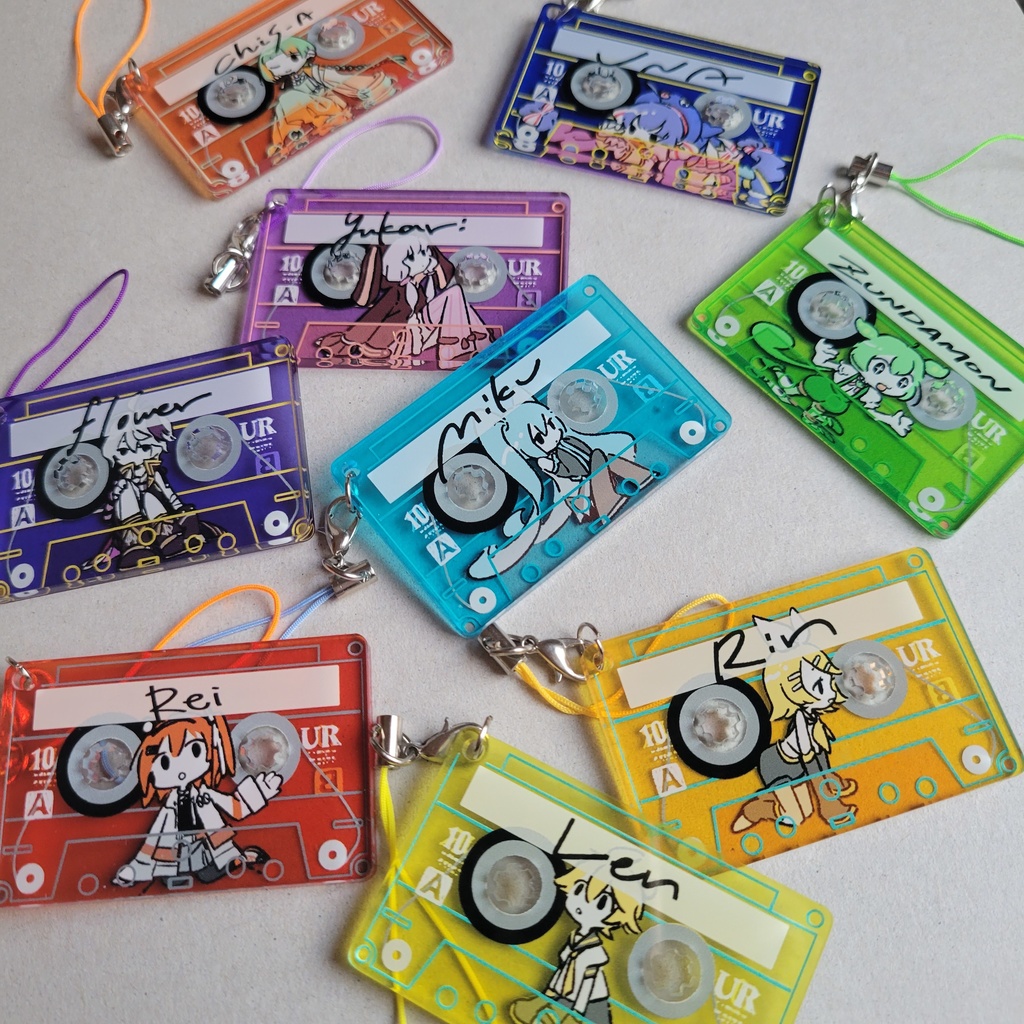 カセット風クリアストラップ(合成音声)