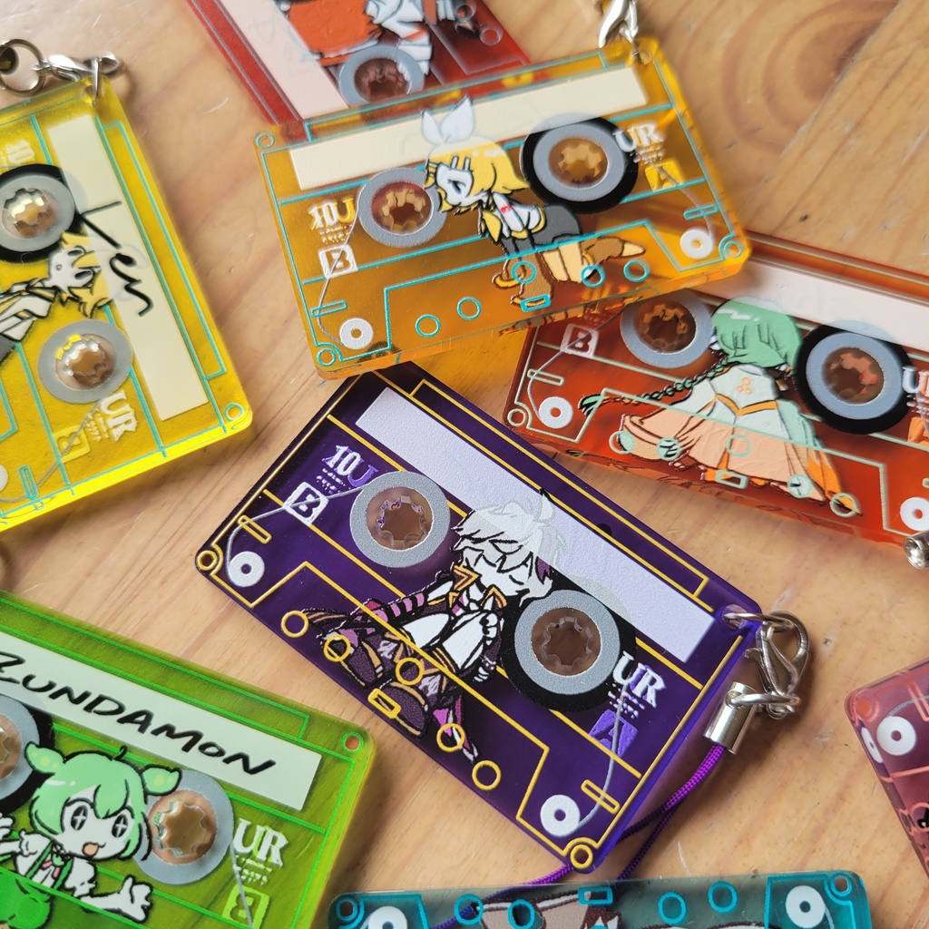 カセット風クリアストラップ(合成音声)