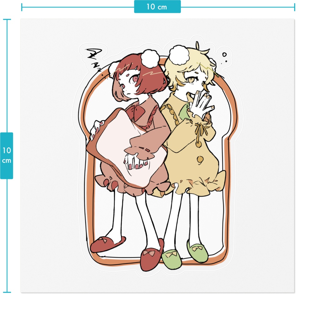 【飯田テイケ×渡瀬しぃの】Sewing Girls 🍞 ステッカー