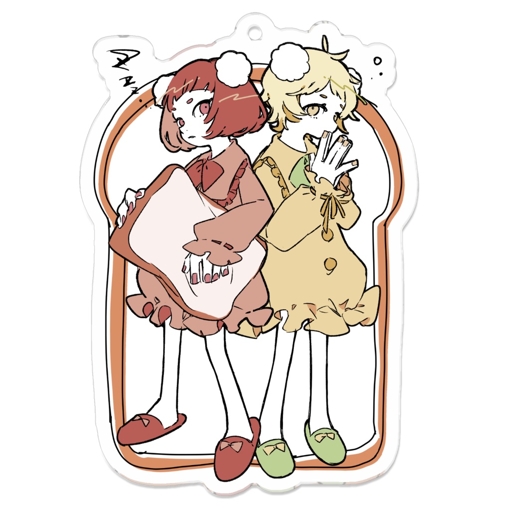 【飯田テイケ×渡瀬しぃの】Sewing Girls 🍞 アクリルキーホルダー