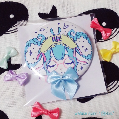 彗眠リボン缶バッジ【SALE】