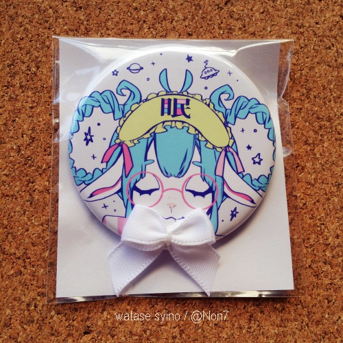 彗眠リボン缶バッジ【SALE】