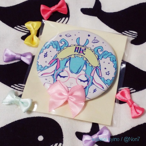 彗眠リボン缶バッジ【SALE】
