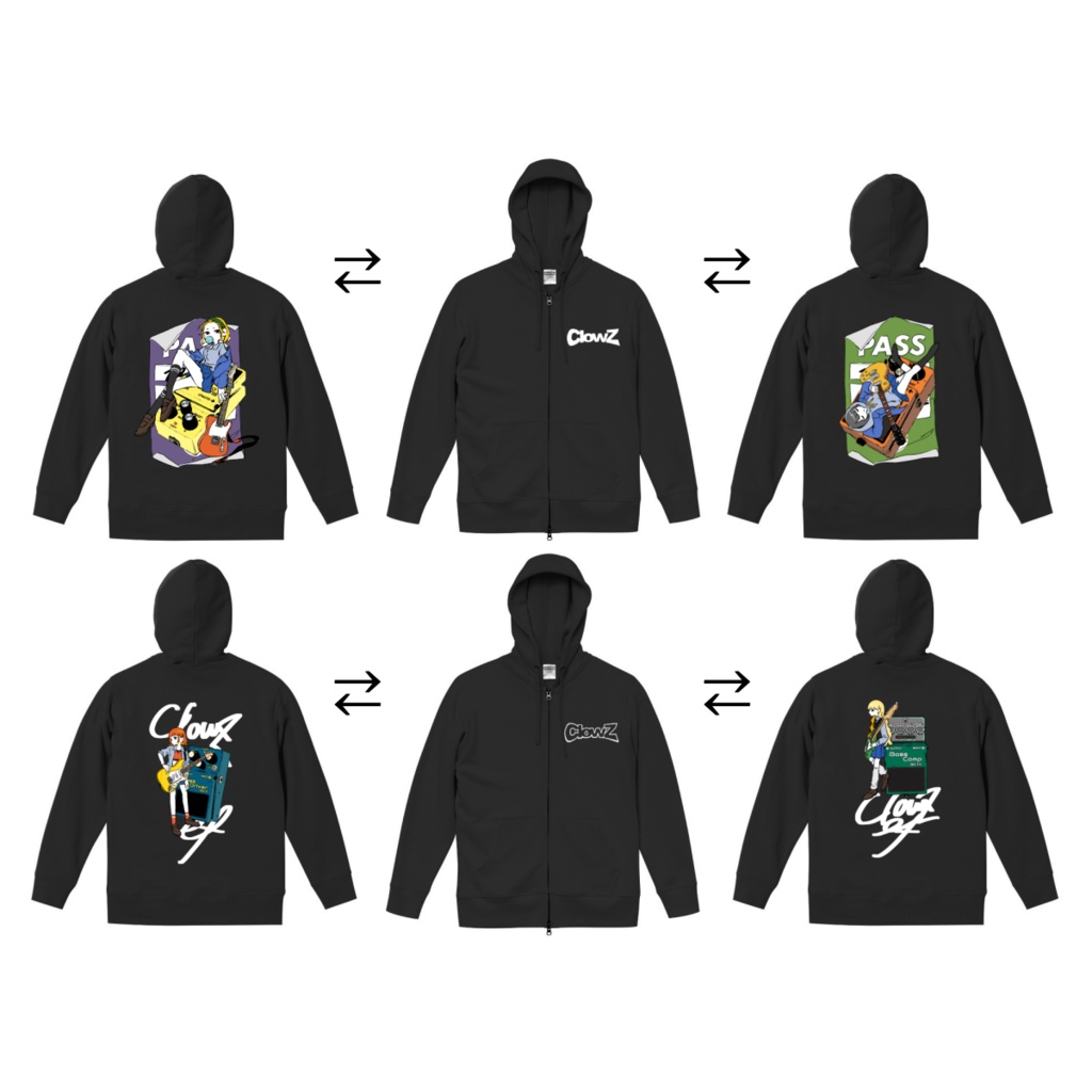 10/3再入荷✨フルジップパーカー _ #ClowZ_ef
