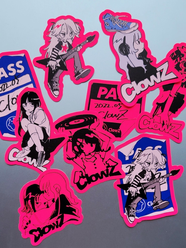 ダイカットステッカー＜PINK＞ _ #ClowZ_FES