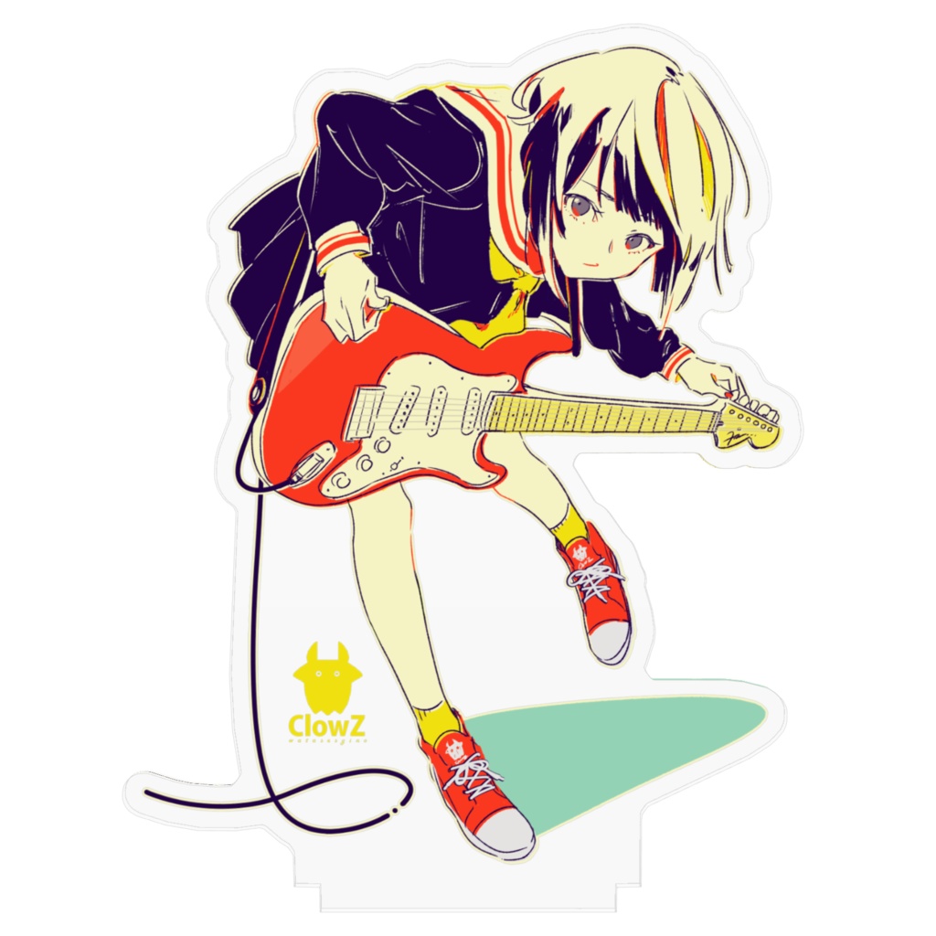 ストラトキャスター少女のアクリルフィギュア