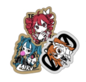 カメラ横に収まるスマホステッカー【ミク/レイ/テト】