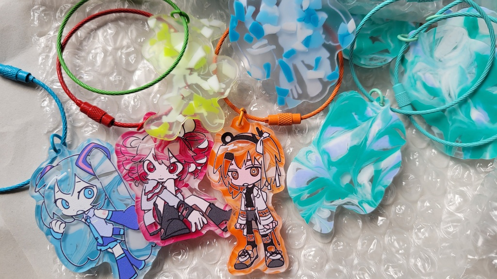 特殊アクリルキーリング