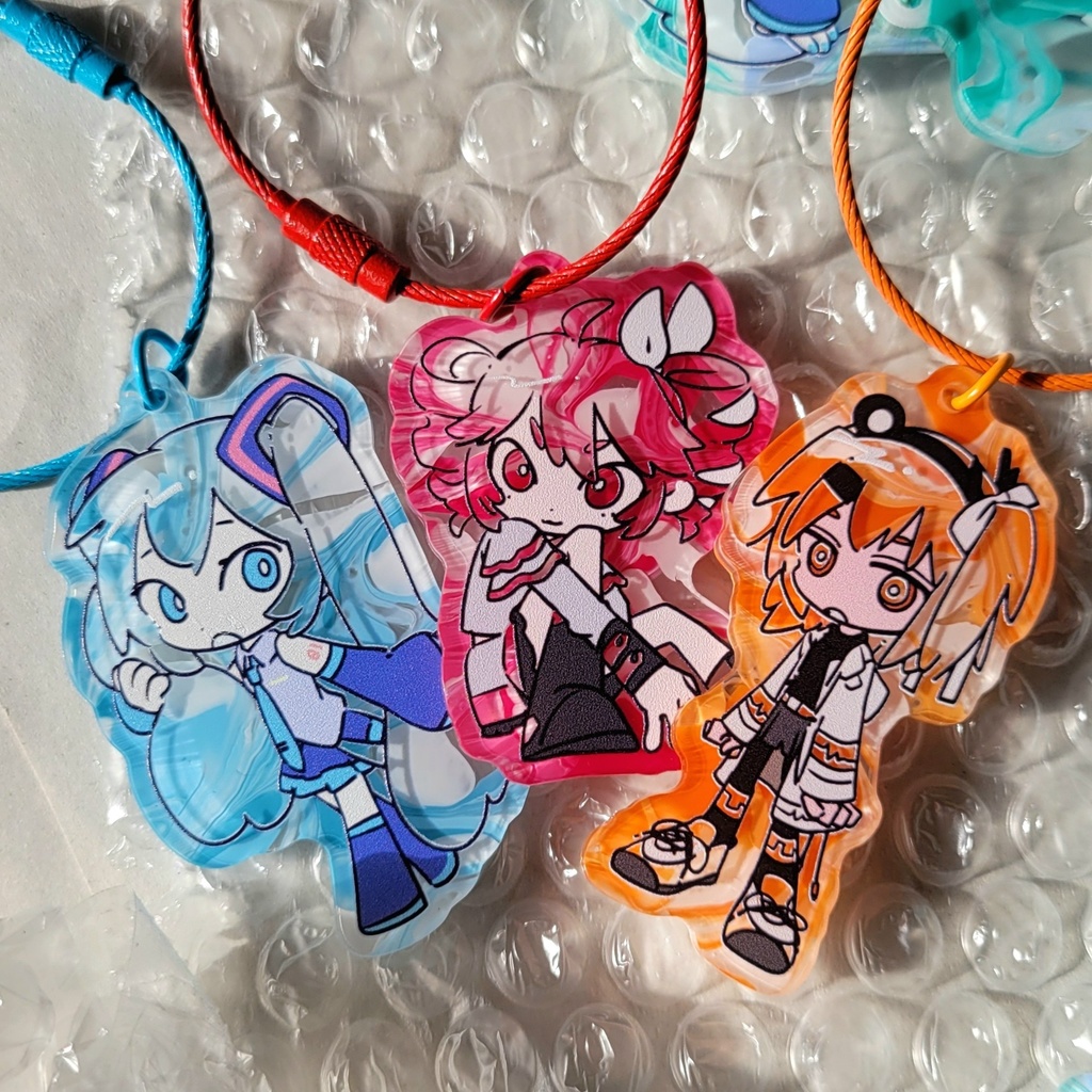 特殊アクリルキーリング