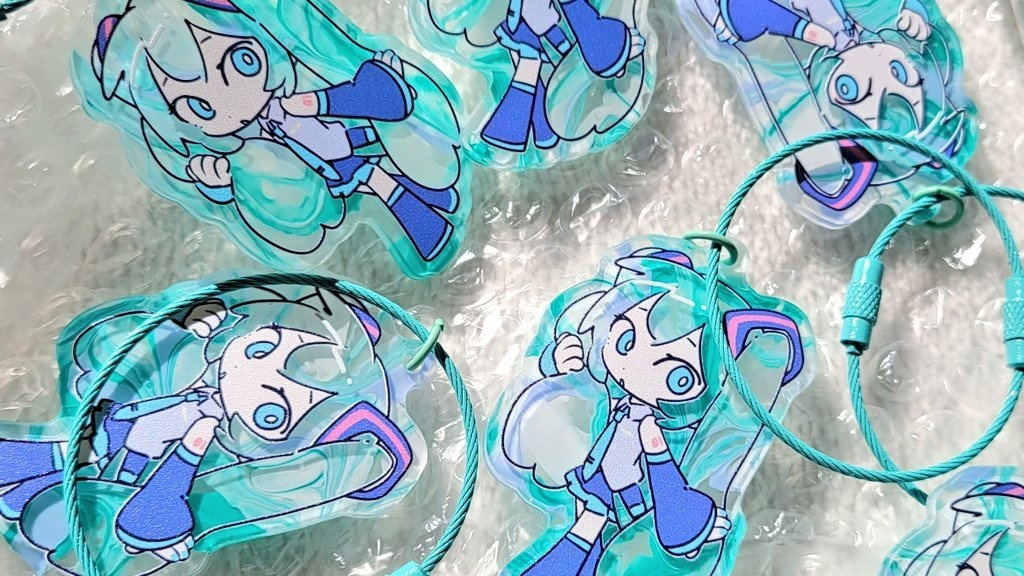 特殊アクリルキーリング