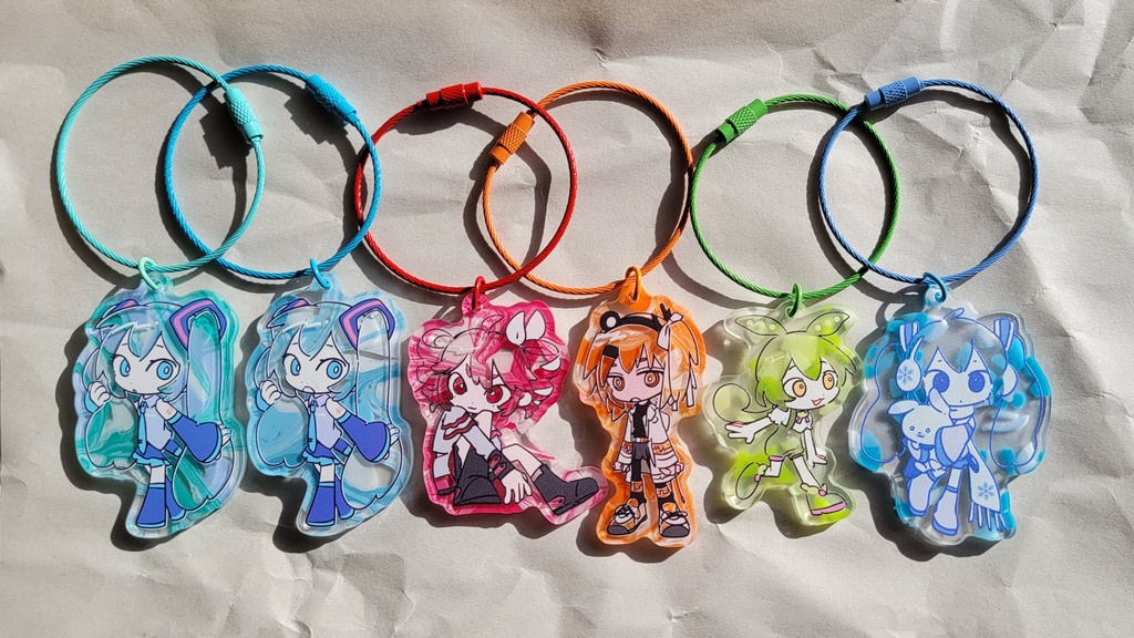 特殊アクリルキーリング